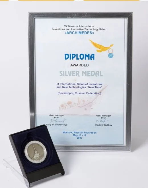 Diploma i srebrna medalja, salon New Time, Sevastopolj