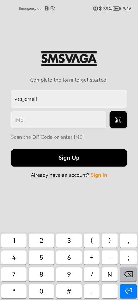 Registracija sa IMEI-jem