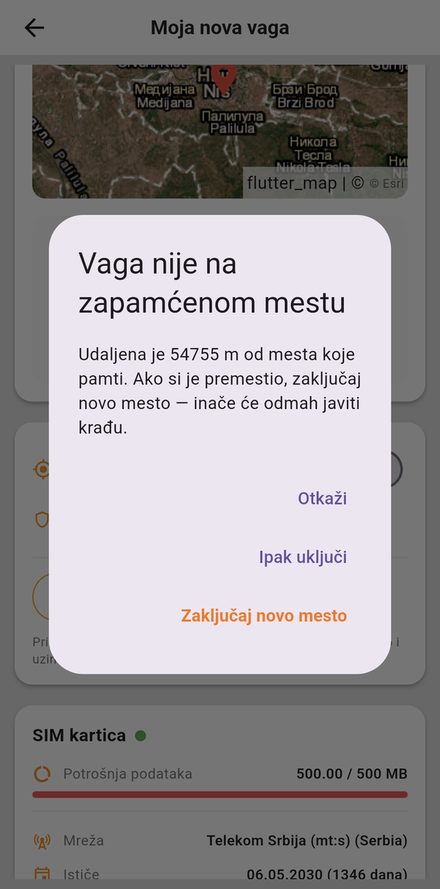 Vaga nije na mestu